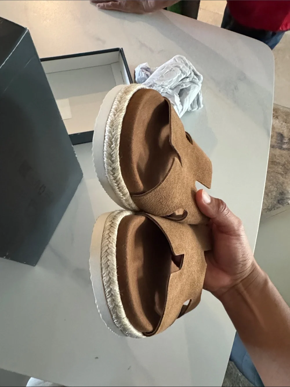 Steve Madden Men's Tan Brown Suede Slide Sandals
